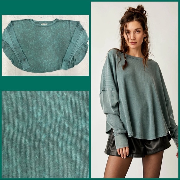 NEW Free People Microphone Drop Thermal Top - Picture 4 of 6